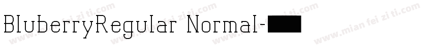 BluberryRegular Normal字体转换